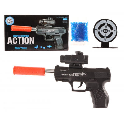 Action Water Bullet Gun with 500 Gel Bullets (6-7mm) - Water Bomb Gun for Kids by ZinZen