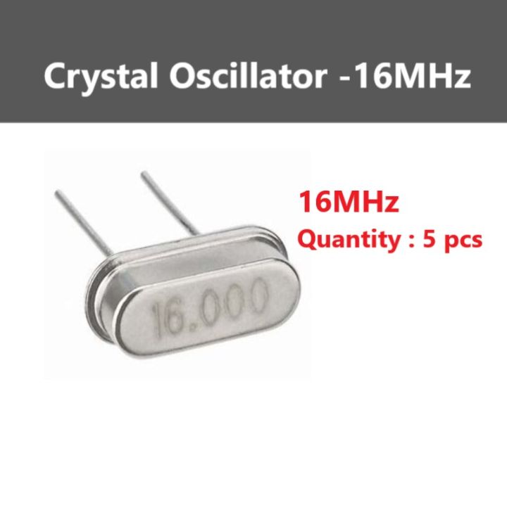 5 pcs of 16MHz Crystal Oscillator