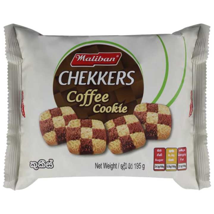 Maliban Chekkers Coffee Cookie 195G