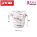 Pyrex High Tempered Glass Measuring Jug / Kitchen Measuring Jug / Dishwasher Safe / Microwave Safe / Cawan Penyukat Tepung - 500ML / 1L / 2L. 