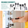 Safe and Economical Bathroom Door Handle Lock, Easy to Install Key, for Quiet Use in Family Bedrooms Black. 