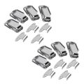 Cabinet Silver Tone Spring Loaded Toggle Switch Latch Hasp 8 Pcs. 