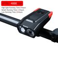 20000 Lumen Induction Bike Front Light With Horn 4000mAh USB Rechargeable Smart Bicycle Light LED Bike Lamp Cycling FlashLight-4000mah red. 