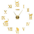 Roman Numeral Wall Clocks 3d Diy Mirror Wall Clock Sticker Quartz Clocks Watch Home Decoration Reloj De Pared. 