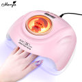Monja 268W Nail Art Pink Dryer UV LED Lamp 57Pcs LEDs Gel Polish Fast Curing Nail Smart Auto Sensor Timer Nail Manicure Machine. 