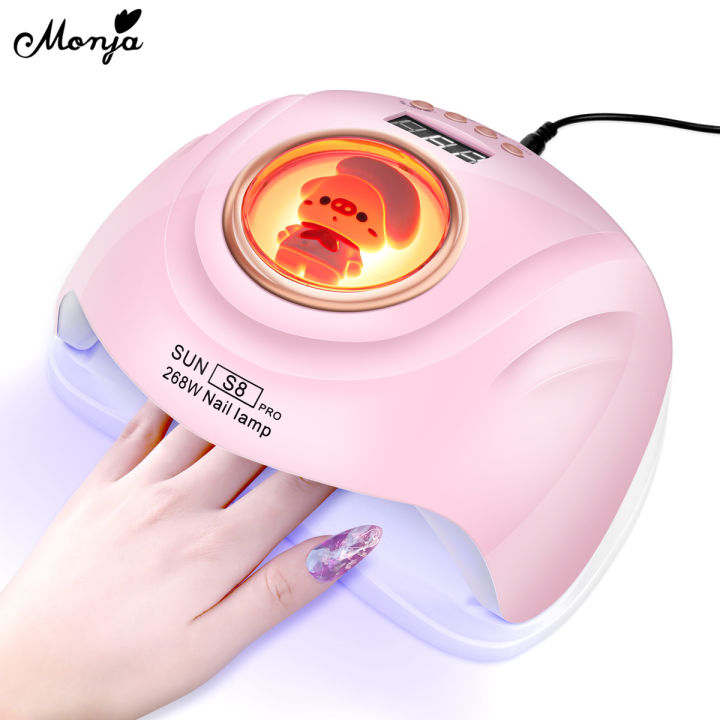 Monja%20268W%20Nail%20Art%20Pink%20Dryer%20UV%20LED%20Lamp%2057Pcs%20LEDs%20Gel%20Polish%20Fast%20Curing%20Nail%20Smart%20Auto%20Sensor%20Timer%20Nail%20Manicure%20Machine%20-%20Image%202