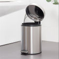8L Brushed Stainless Steel Rubbish Bin Step Trash Can Wastebasket Garbage Container Bin Dust Bin with Lid for Bathroom Kitchen Waste Bin Removable Liner Bucket. 