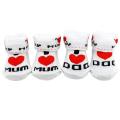 【HOT】 Cute Baby Cotton Socks White I Love Mum/Dad 0-6 Months Newborn Infant Boys Girls Leg Warmers Kids Clothing. 