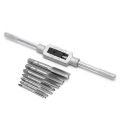 Professional 8pcs Tools DIY Metric Thread Tap Set Hand Tapping Tools Metal Screw Hole Tap Drill Set For Seven Tap Sizes. 