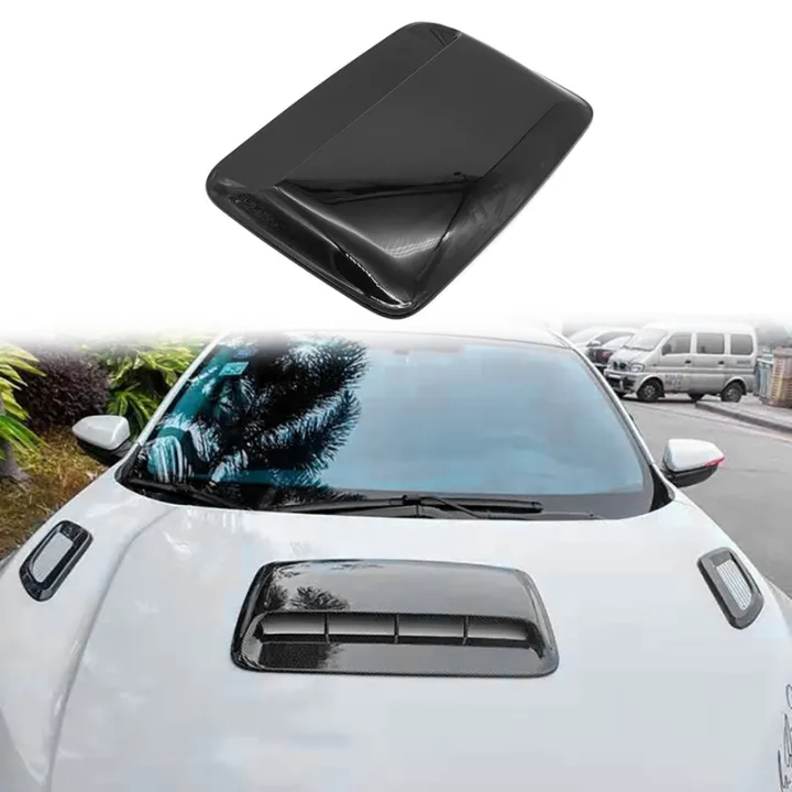 Car Universal Bright Black Hood Vent Air Outlet Cover for Infiniti Mazda Tesla Hood Scoop Air Flow Intake Vent Cover
