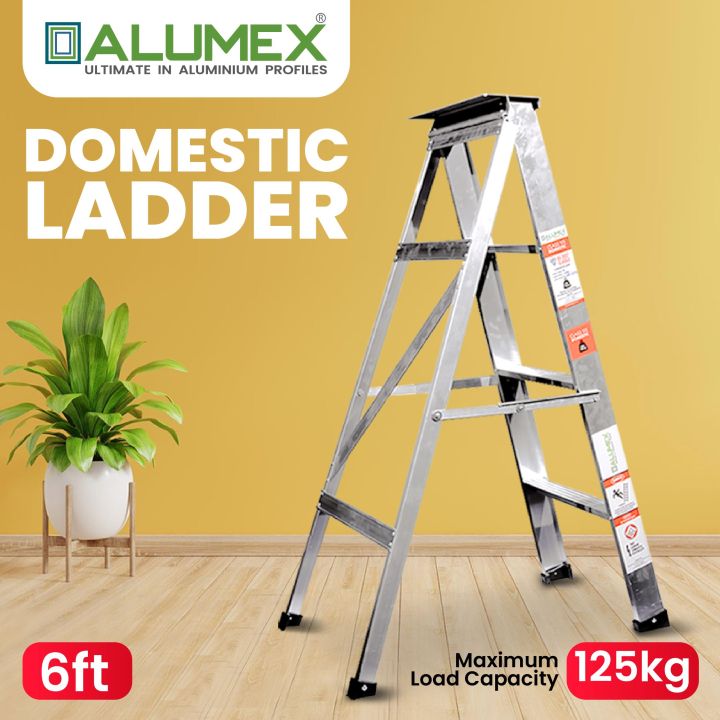 Alumex Domestic Aluminium Step Ladder - 6 Feet