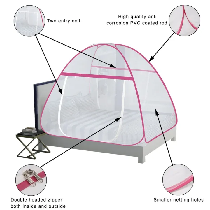 Foldable%20Mosquito%20Net%20(6%C3%975%20ft)%20One%20Side%20Zipper%20With%20Bottom%20Layer%20Net%20-%20Image%207