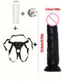 18+ Wearable Strapon Penis for Women Black Dildo Pants Lesbian G Spot Stimulator Adult Standard Size Women Strap Sex Toys for Women. 