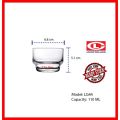 Clear Shot Glass Lucky Glass Set 6pcs 110ml Glassware Hotel & Home Use. 