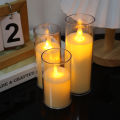 Led Flameless Electric Candles Lamp Acrylic Glass Battery Flickering Fake Tealight Candle Bulk for Wedding. 