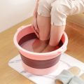 Foldable Foot Bath Barrel Household Folding Feet-Washing Basin Foot Bottom Massage Foot Tub Dormitory Portable Foot Basin Health Care Student. 