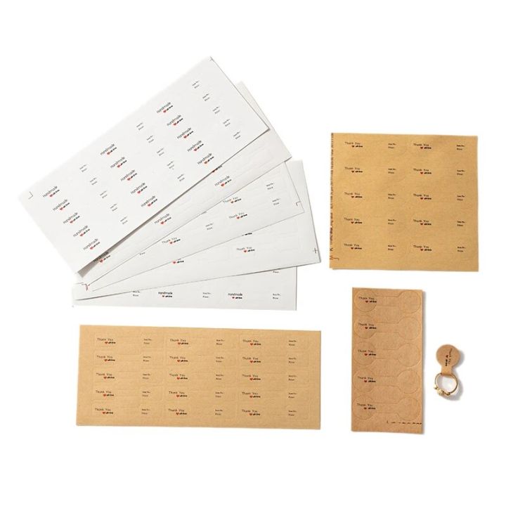 Ring Label 100 s Self Adhesive White Kraft Blank Price Tag For DIY Necklace Ring ...