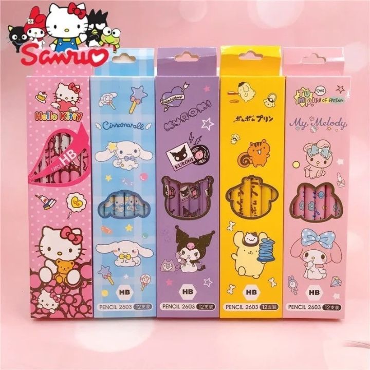 %E3%80%90ZOSR%E3%80%9112%20Pieces/set%20Sanrio%20Pencil%20Cute%20Hello%20Kitty%20Kuromi%20Cinnamoroll%20My%20Melody%20Students%20Stationery%20HB%20Black%20Write%20Draw%20School%20Children%20Boxed%20PenGift%20-%20Image%207