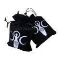 【LuxeGlow】Velvet Moon Phase Goddess Tarot Storage Bag Rune Board Game Card Drawstring Package 7"x5" Drop Shipping. 