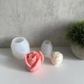 Handmade Rose Candle Mold Romantic Scented Silicone Rose Plaster Mold DIY Plaster Scented Candle Mold for Valentine's Day Home Decor Gift Making Craft Lovers Aromatherapy. 