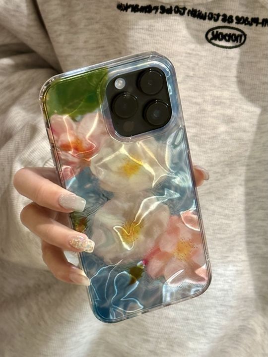 Fashion%20Illusory%20Color%20Water%20Ripple%20Pink%20and%20White%20Flowers%20Cover%20Case%20For%20iPhone%2015%2014%2013%2012%2011%20Pro%20Max%20Phone%20Case%20-%20Image%205