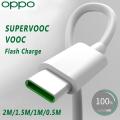 Original Oppo Usb Type C Cable Supervooc Vooc Fast Charging Data Cable Reno 7 Pro 5g 8 6 5 4 Find N X6 X5 Lite X3 F19 Pro+ Usbc. 
