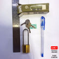 Padlock - Original GLOBE - Brass - Long Shackle - 25mm / 1". 