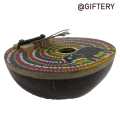 Portable Mini Kalimba Colored Random Pattern Drawing Coconut Shell 7 Key Thumb Piano Mbira Natural Key Board Instrument. 