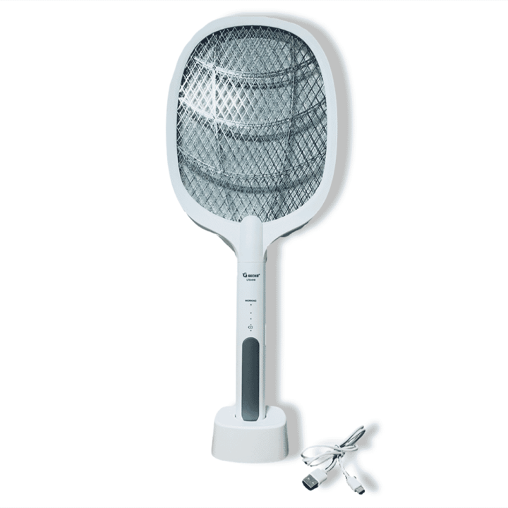 Gecko Electric Mosquito Dual Use Racket Standing Fly Insect Swatter