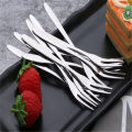 10pcs Fruit Fork Stainless Steel Two-toothed Fork Cake Fork Western Small Fork Multifunctional Household Kitchen Accessories. 