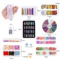 resin art accessories Mix Glitter Sequins for Resin Soft Pottery Gold Foils Nail Art DIY UV Crystal Epoxy Resin Mold Filler Jewelry Making Supplies. 