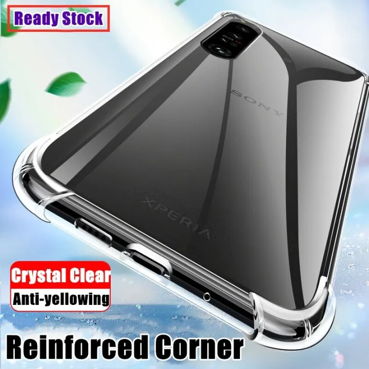 lthmy for Sony Xperia 1 II Soft Gel Jelly Case Transparent Full Protective Anti-Scratch Resistant Back Cover Skin