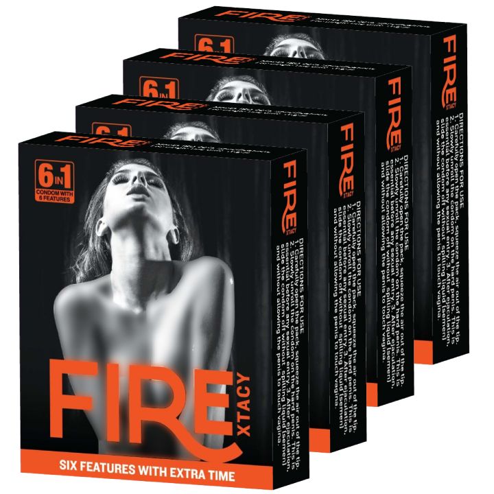 FIRE Xtacy Extra Time Condom - 12 Pcs