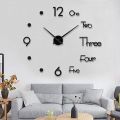 Wall Clock Modern Creative 3D Mirror. 