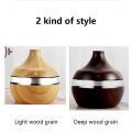 300ML Air Humidifier Essential Oil Diffuser Aroma Ultrasonic Wood Grain USB LED Mini Mist Maker Home Smell for Xiaomi. 