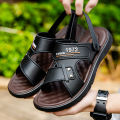 Outdoor Sandals Men2023Summer New Waterproof Non-Slip Soft Bottom Driving Beach Shoes Dual-Use Men's Sandals. 
