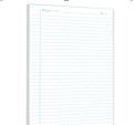 (CUT PAPER 5015 =) Richard Rough Ruled Paper  - Single Rule =100 Sheets. 