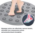 Round Silicone Non-slip Bathroom Mat, Safety Shower Mat, Massage Mat, Floor Drain Suction Cup, Bathroom Mat Soft And Absorbent. 