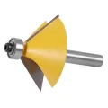 1Pc 8Mm Shank Large 45 Degree Chamfer Bevel Edging Router Bit Tool. 