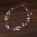 Fashion Multilayer Pearl Necklace Earrings Bracelet Jewelry Set Wedding Bridal. 