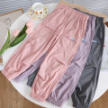 Girls Summer Quick-Drying Pants Western Style Boys and Girls Summer Clothes Ice Silk Anti Mosquito Pants Medium and Big Children Summer Clothes Thin Sports Trousers. 