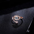 Evil Eye Rings For Women Open Adjustable Ring Trend Wedding Band Couple Jewelry Gift. 