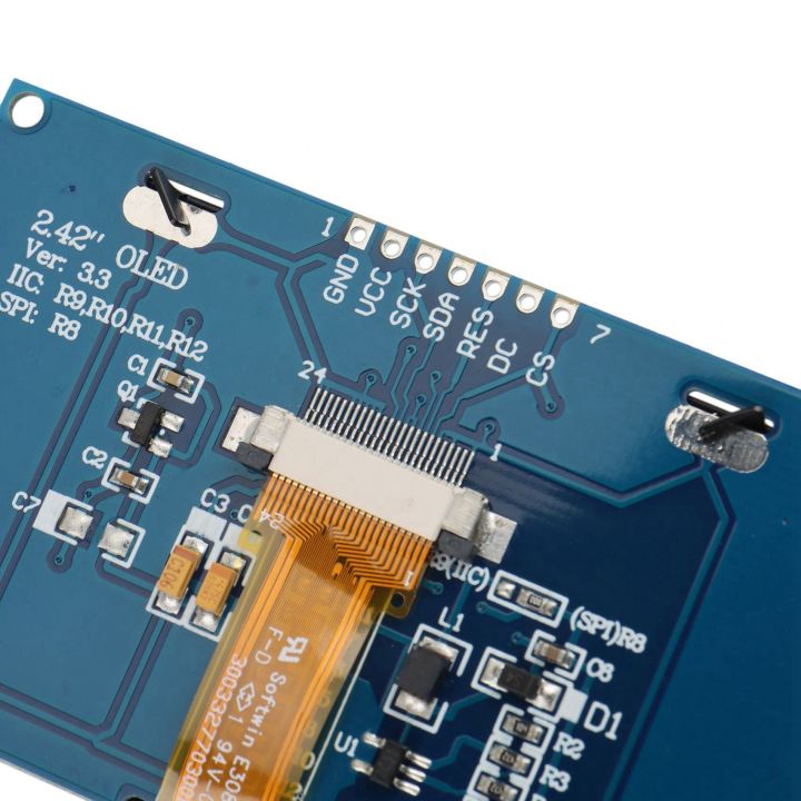 5pcs%202.42%20Inch%2012864%20128X64%20OLED%20Display%20Module%20IIC%20I2C%20SPI%20Serial%20LCD%20Screen%20for%20C51%20STM32%20SSD1309%20(White%20Font)%20-%20Image%203