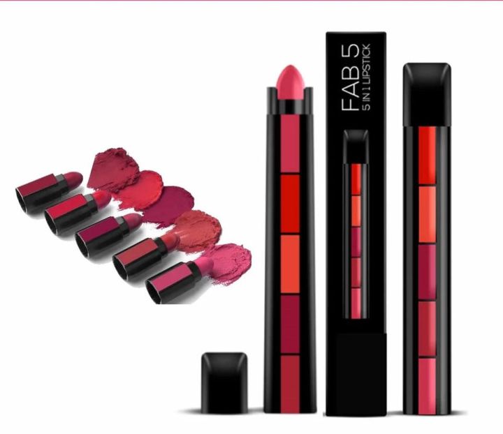 Huda Beauty 5in1 Matte Finish Lipstick - First Copy