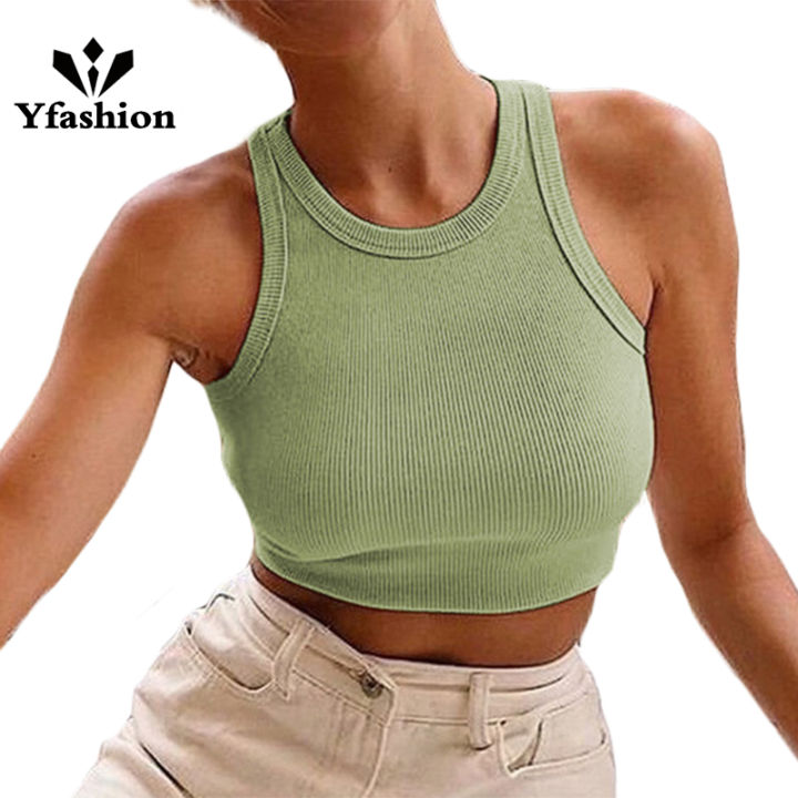 Yfashion%20Women%20Cotton%20Summer%20Tank%20Tops%20Sports%20Sleeveless%20Slim%20Fit%20Cropped%20Tops%20Workout%20Casual%20Solid%20Color%20Cami%20Shirts%20-%20Image%209