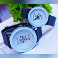 King Queen luxury rubber straps couple Watch. 