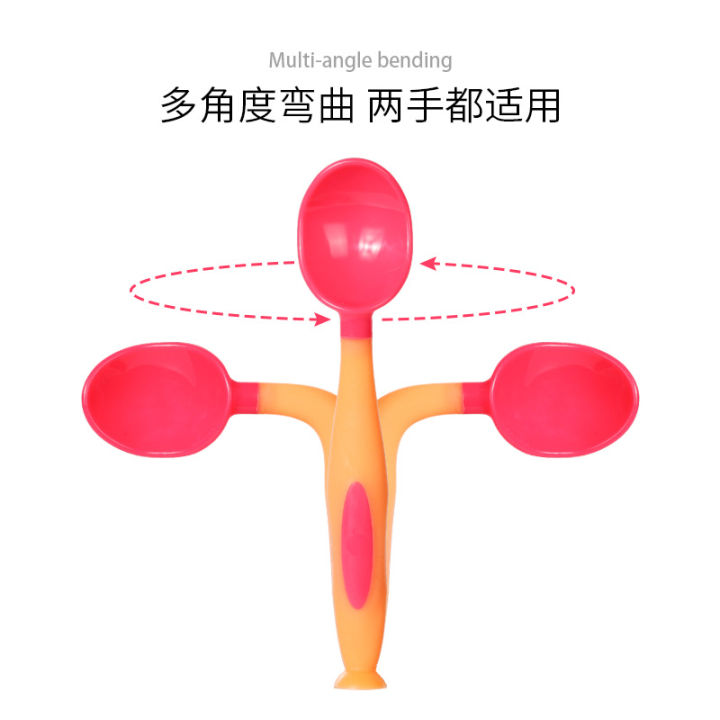 Baby%20Spoon%20Baby%20Eat%20Learning%20Training%20Twist%20Spoon%20and%20Fork%20Set%20Newborn%20Baby%20Child%20Tableware%20Solid%20Food%20Bowl%20Curved%20Spoon%20-%20Image%203
