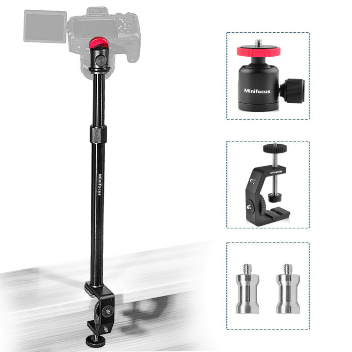 Camera Desk Mount Stand With Ballhead Adjustable Table Aluminum Stand C ...