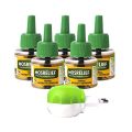 Herbal Strategi | Real Herbal JustOut Herbal Mosquito Vaporizer 40Ml - (Machine + Pack of 5 Refills) | Completely Herbal | Mosquito Repellent | Made with Lemongrass, Cedarwood & Neem| Eco-friendly & Biodegradable | Ayush Certified  (FROM INDIA)NUZ. 