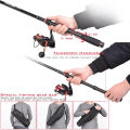 bellylady Carbon Fiber Fishing Rod Kit With Fishing Reel Line Lure Hook Carry Bag Fishing Gear For Saltwater Freshwater. 